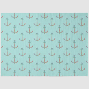 Papier Mousseline Lt Blue et Gold Nautical Series Design 10
