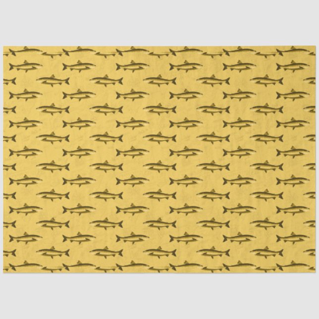 Papier Mousseline Lt Blue et Gold Nautical Series Design 16 (Recto)