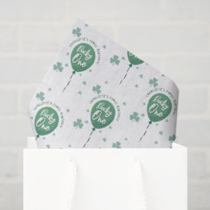 Papier Mousseline Lucky One 1er Anniversaire St Patricks Day Trèfle