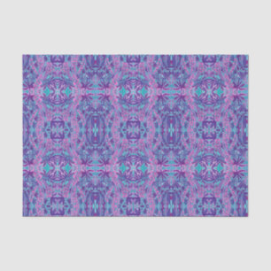 Papier Mousseline Lupine Fleurs Bohème Arabesque Motif Violet