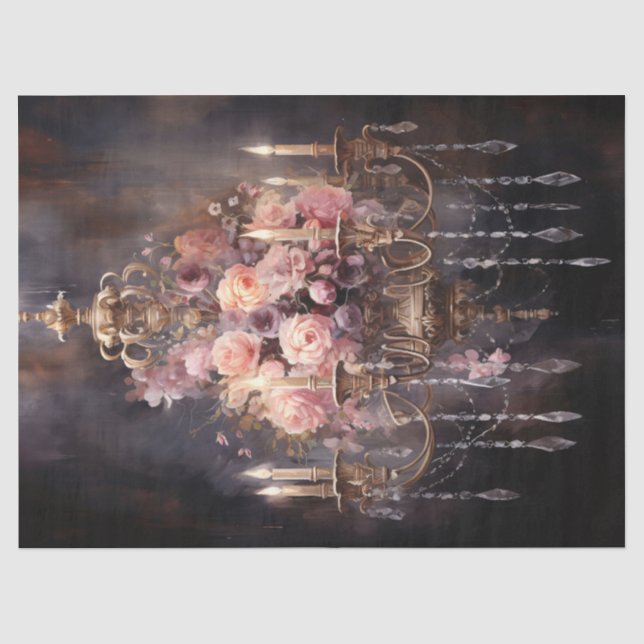 Papier Mousseline Lustre rose rose élégant Découpage (Recto)