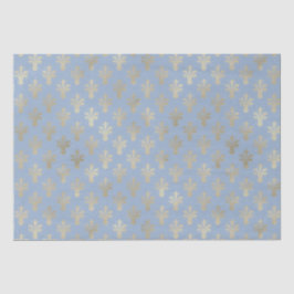 Papier Mousseline Lux Gold Fleur de Lis et Cerulean Blue