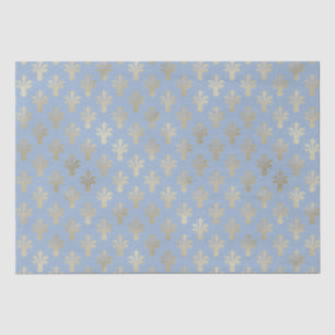 Papier Mousseline Lux Gold Fleur de Lis et Cerulean Blue