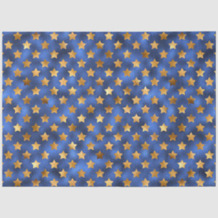 Papier Mousseline Luxe Blue and Gold Series Design 10