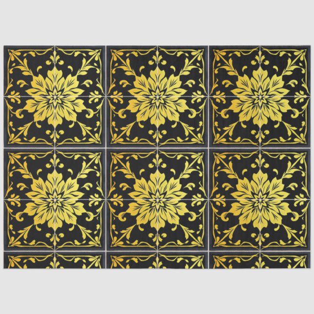 Papier Mousseline Luxe Moderne Elégante Collection Florale (Recto)