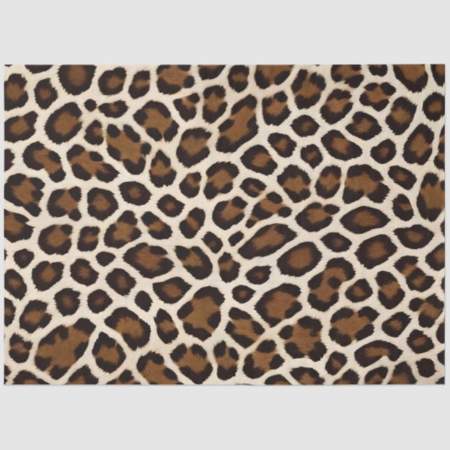 Papier Mousseline Luxe Populaire White Leopard Elegance Collection (Recto)