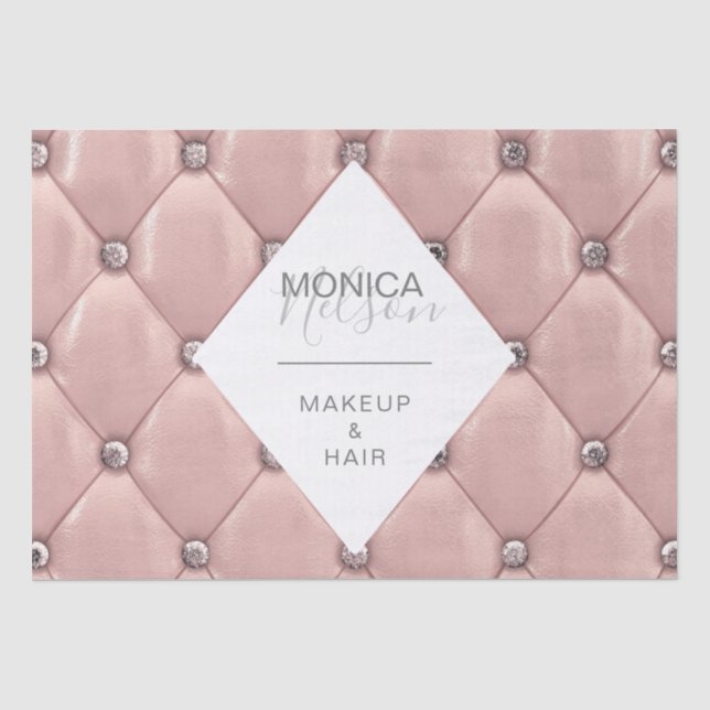 Papier Mousseline luxueux rose or tufted monogramme (Recto)
