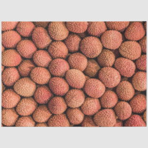 Papier Mousseline Lychee or Litchi fruit vegan et vegetarian