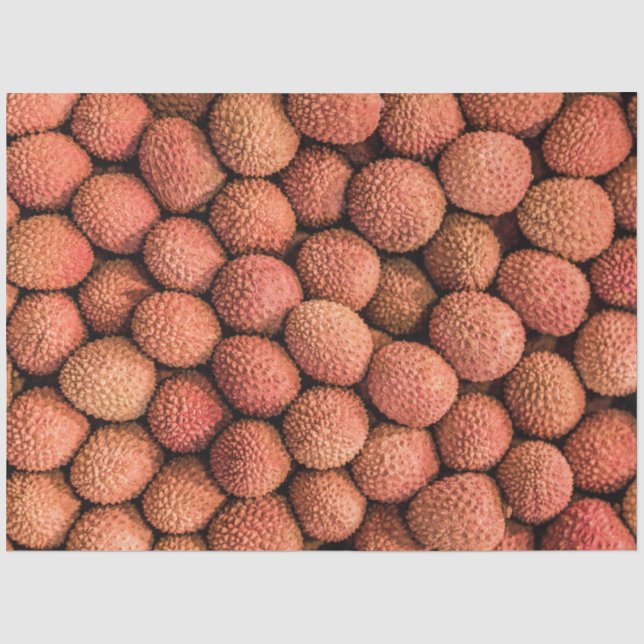Papier Mousseline Lychee or Litchi fruit vegan et vegetarian (Recto)