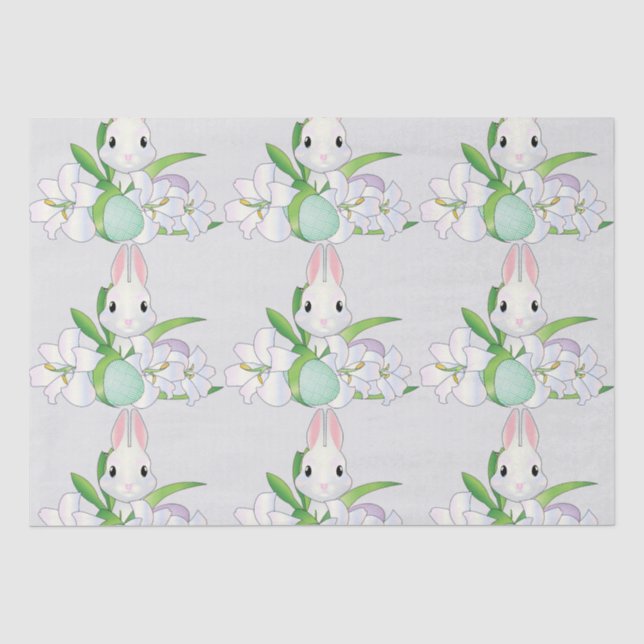 Papier Mousseline Lys Bunny de Pâques (Recto)
