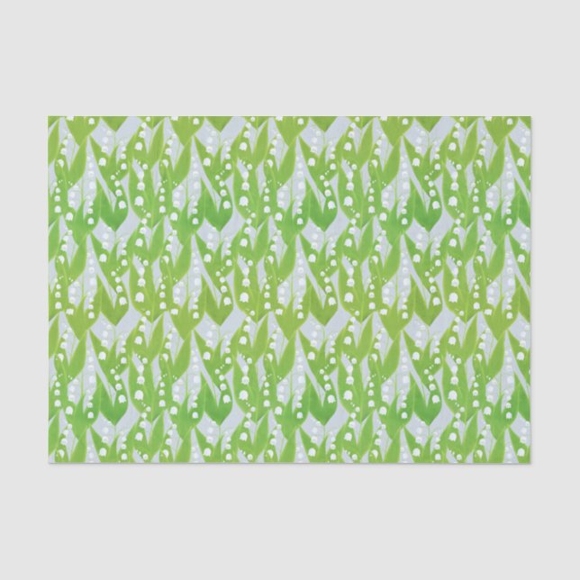 Papier Mousseline Lys de la Vallée Motif Floral (Recto)