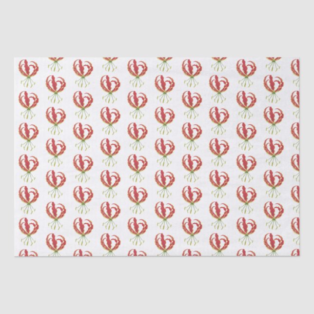 Papier Mousseline Lys flamme Papier Tissu (Recto)