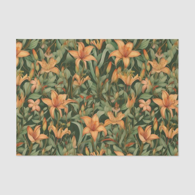 Papier Mousseline Lys orange (Recto)