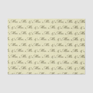 Papier Mousseline M&Mariage élégant mariée et mariés 