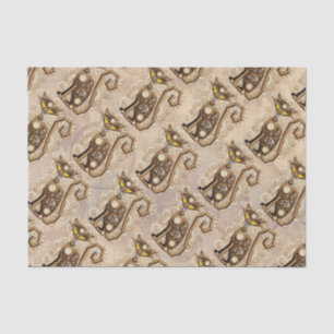 Papier Mousseline Machine de style rétro Vintage de chat Steampunk