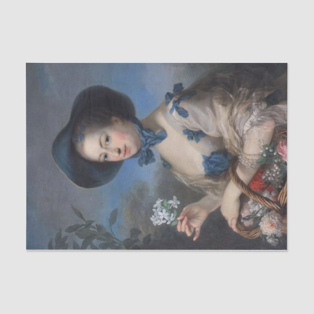 Papier Mousseline Madame de Pompadour en Belle Jardinière (Recto)