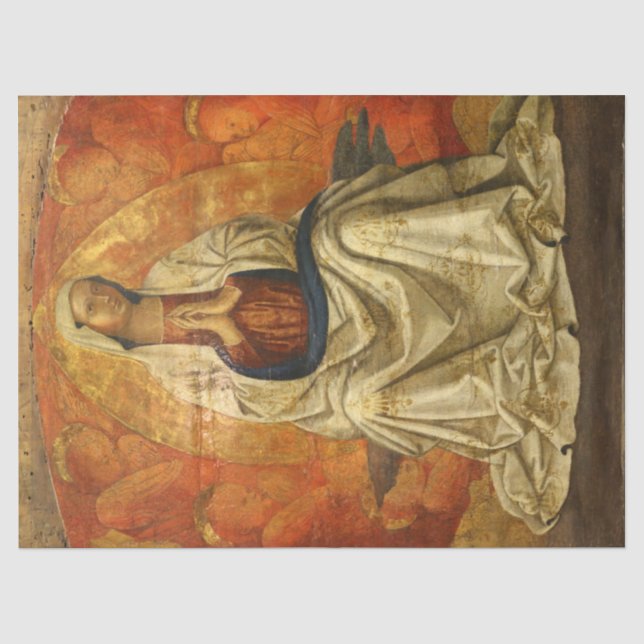 Papier Mousseline Madonna à Gloria (Vierge Marie inscrite) (Recto)