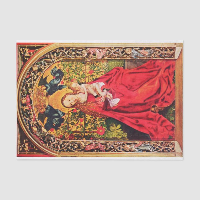 PAPIER MOUSSELINE MADONNA DU ROSE BOWER (Recto)