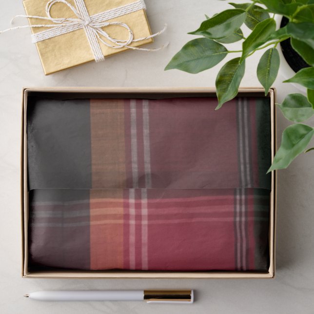 Papier Mousseline Madras moderne Plaid Carré Motif Caraïbes (Cadeau)