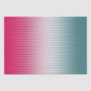 Papier Mousseline Magenta et Turquoise