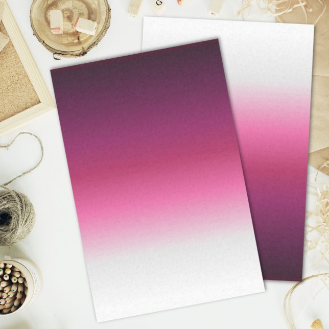 Papier Mousseline magenta maroon marsala burgundy ombre branché (trendy magenta maroon marsala burgundy ombre tissue paper)