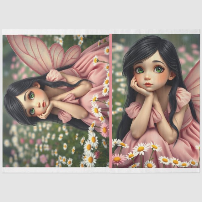 Papier Mousseline Magical Fairy Princess Double Trouble Decoupage (Recto)