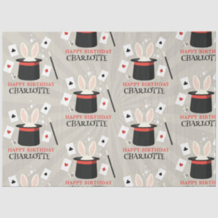 Papier Mousseline Magicien Show Magicien Enfants Anniversaire Nom pe
