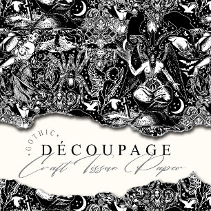 Papier Mousseline Magique Scrapbook artisanal Découpage Baphomet got