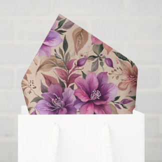 Papier Mousseline Magnifiques Azalées Violettes et Mauves