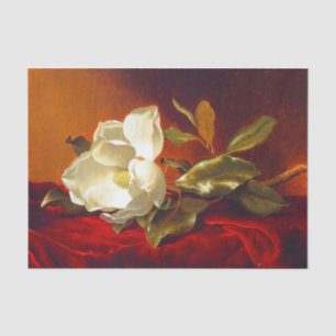 Papier Mousseline Magnolia sur Red Velvet Martin Johnson Heade