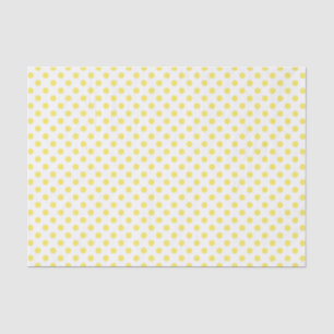 Papier Mousseline Maïs Cercles Pois Jaunes