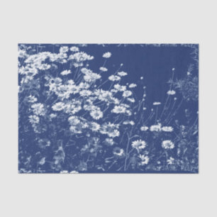 Papier Mousseline Maisières - Effet Cyanotype