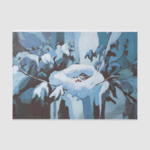 Papier Mousseline Maison de neige, nid d'oiseaux d'hiver