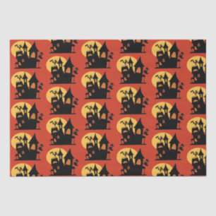 Papier Mousseline Maison hantée d'Halloween