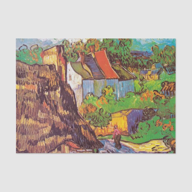 Papier Mousseline Maisons d'Auvers Van Gogh Papier découpage (Recto)