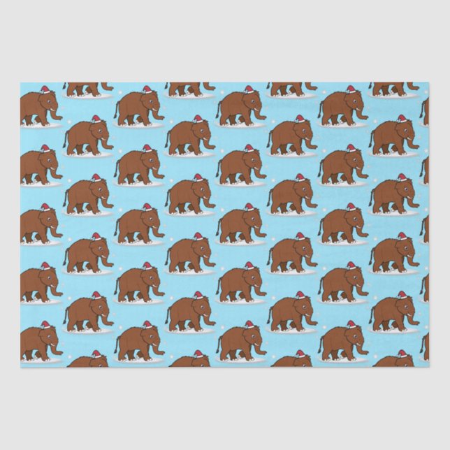 Papier Mousseline Mammoth laine dans un chapeau de Père Noël (Recto)