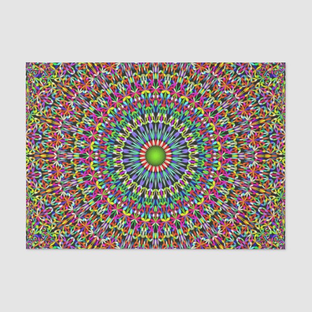Papier Mousseline Mandala heureux de jardin (Recto)