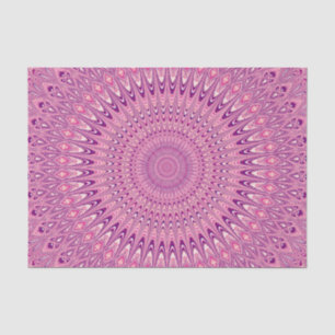 Papier Mousseline Mandala rose d'étoile