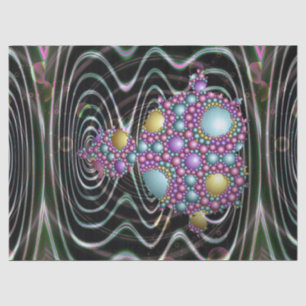 Papier Mousseline Mandelbrot Fractal Apollonian Sphere Pink Gold