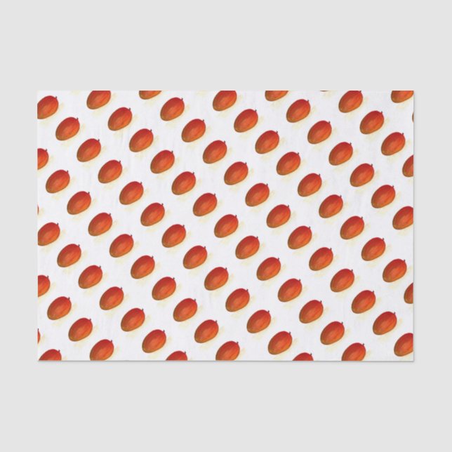 Papier Mousseline Mango fruit aquarelle chic Alimentation Motif trop (Recto)