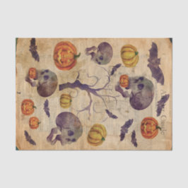 Papier Mousseline Manuel Halloween Halloween Skuls chauves-souris