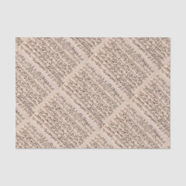 Papier Mousseline Manuscrit de musique de Brahms (Recto)
