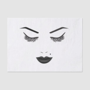 Papier Mousseline Maquillage Black Lips Visage Sourcils Lèvres Glam 