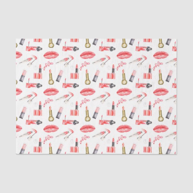 Papier Mousseline Maquillage de petites filles (Design 45 Red Series (Recto)