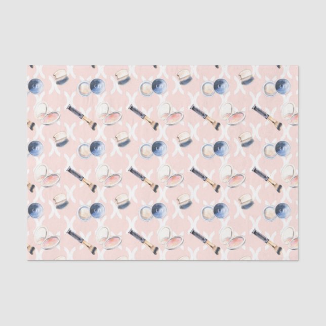 Papier Mousseline Maquillage pour filles roses (Design 71 série rose (Recto)