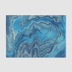 Papier Mousseline Marbre blanc cyan bleu Acrylique Abstraction