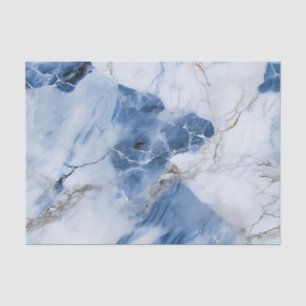 Papier Mousseline marbre bleu abstrait motif côtier