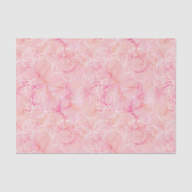 Papier Mousseline Marbre imprimé tourbillon, corail rose (Recto)
