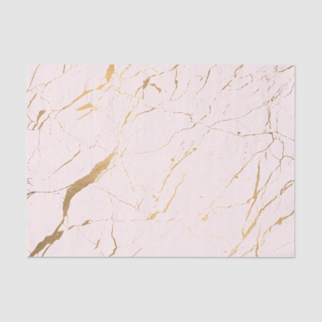 Papier Mousseline Marbre rose et or (Recto)