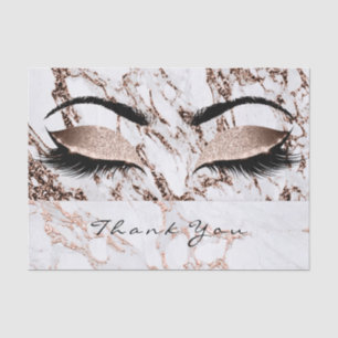 Papier Mousseline Marbre Rose or blanc Parties scintillant Merci oei